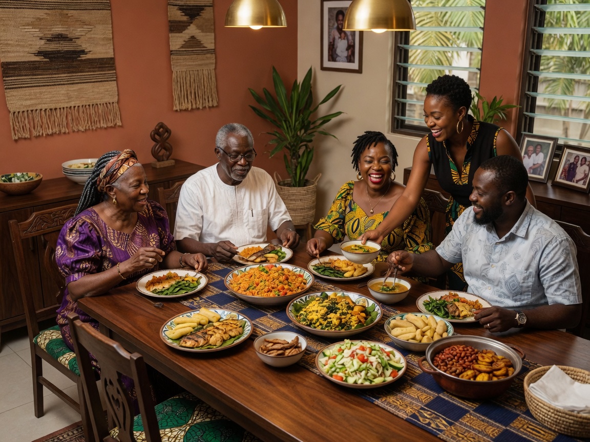 Family clinical meal moment Accra